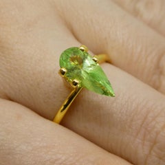 1.71ct Pear Green Merelani Mint Tsavorite Garnet from Tanzania