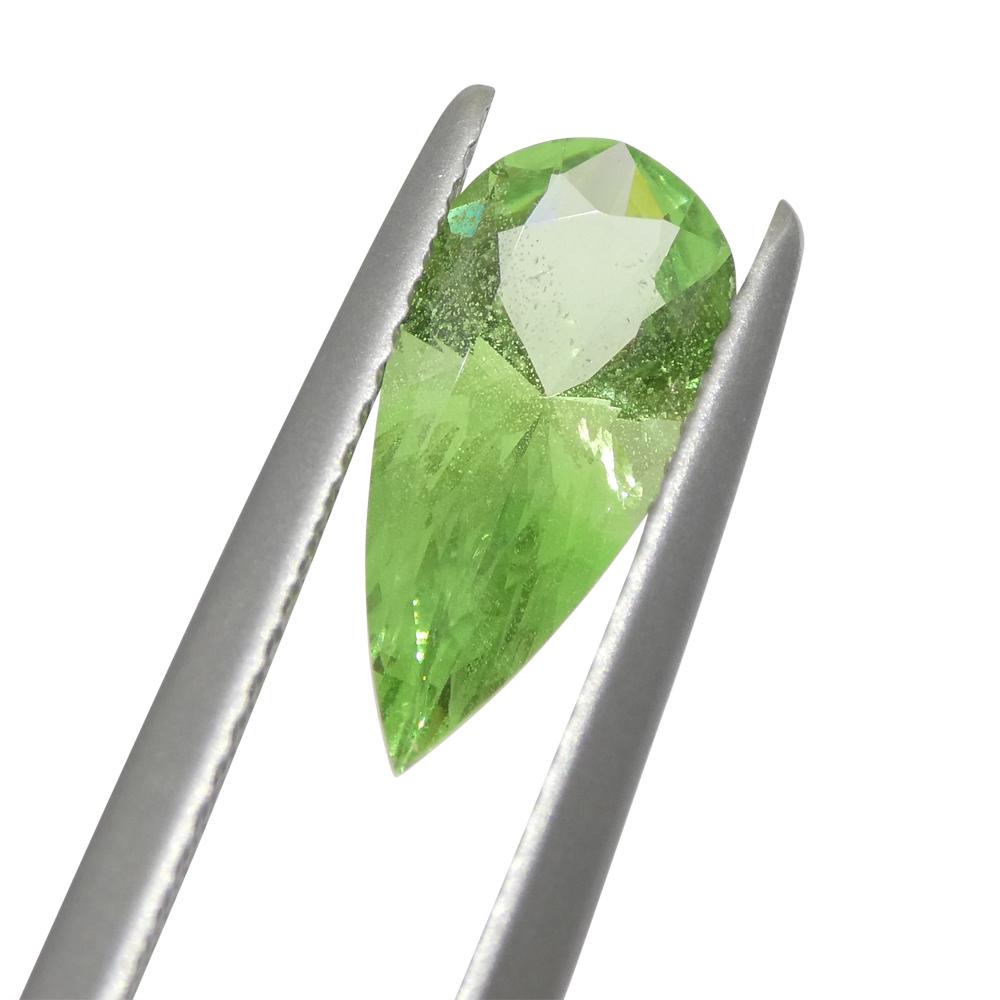 1.71ct Pear Green Mint Garnet from Tanzania For Sale 2