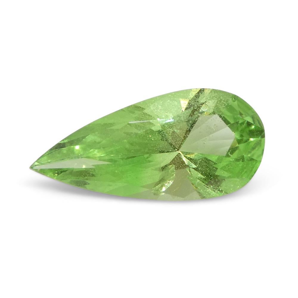 1.71ct Pear Green Mint Garnet from Tanzania For Sale 4