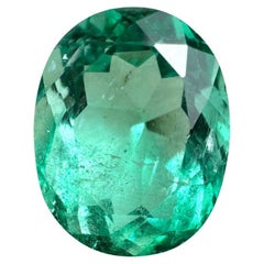 1,72 Carati 9x7 Smeraldo colombiano cristallino verde primavera - Ovale  Gemma di maggio