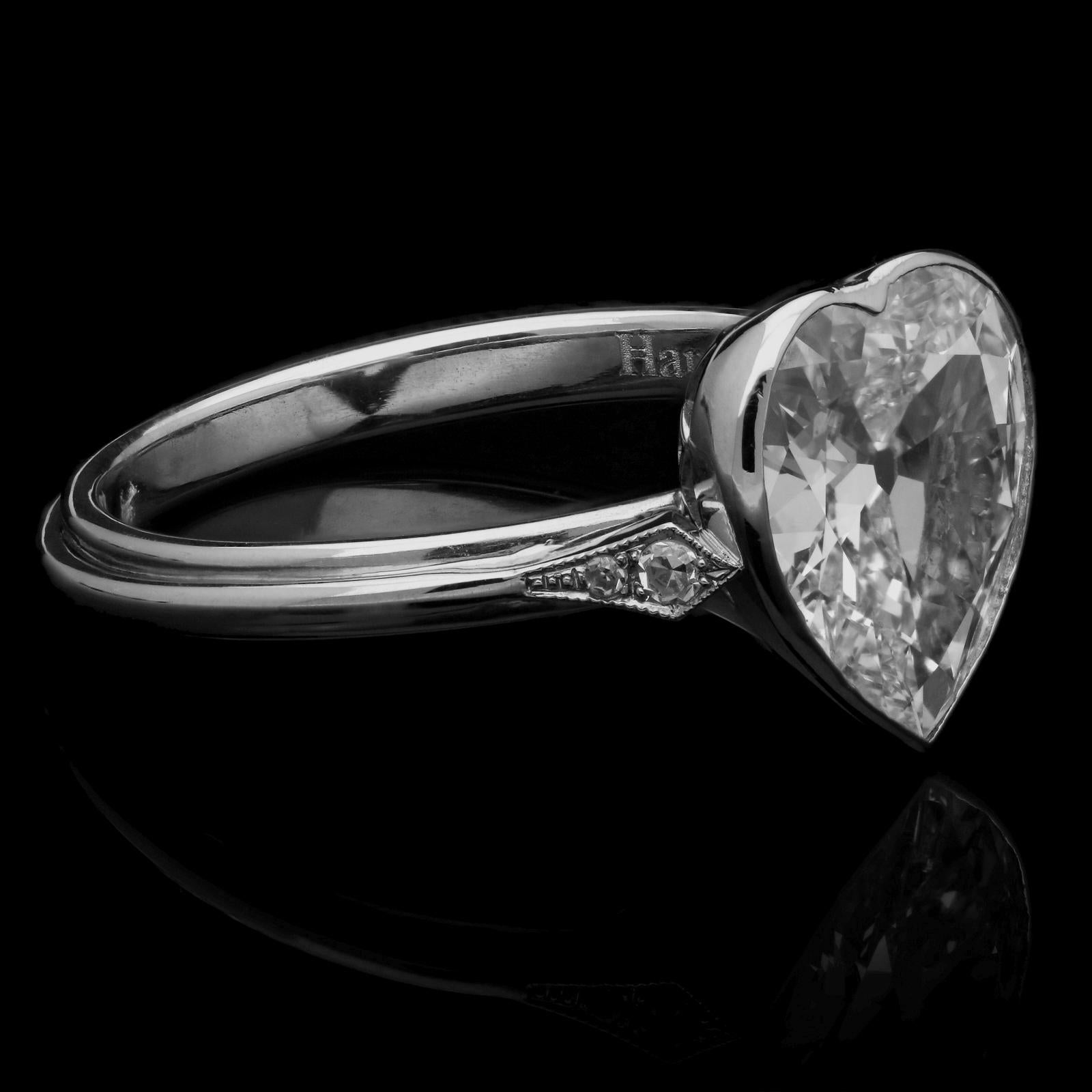 heart shaped cut diamond ring