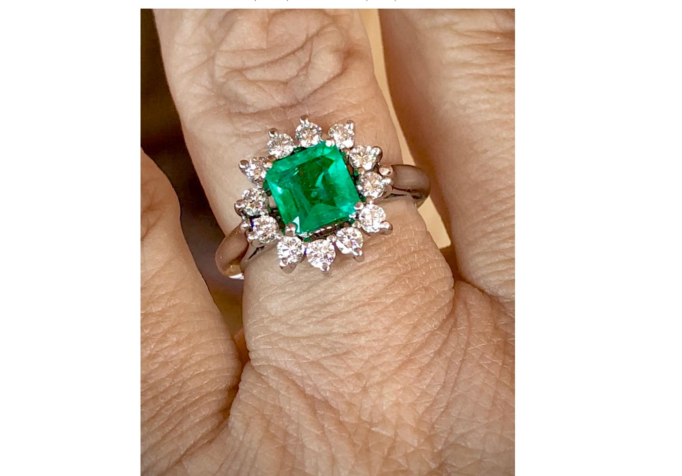 square emerald ring gold