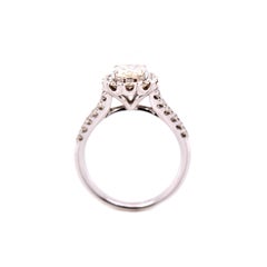 1.72 Carat Total Weight New Version of Emerald Cut Diamond Engagement Ring