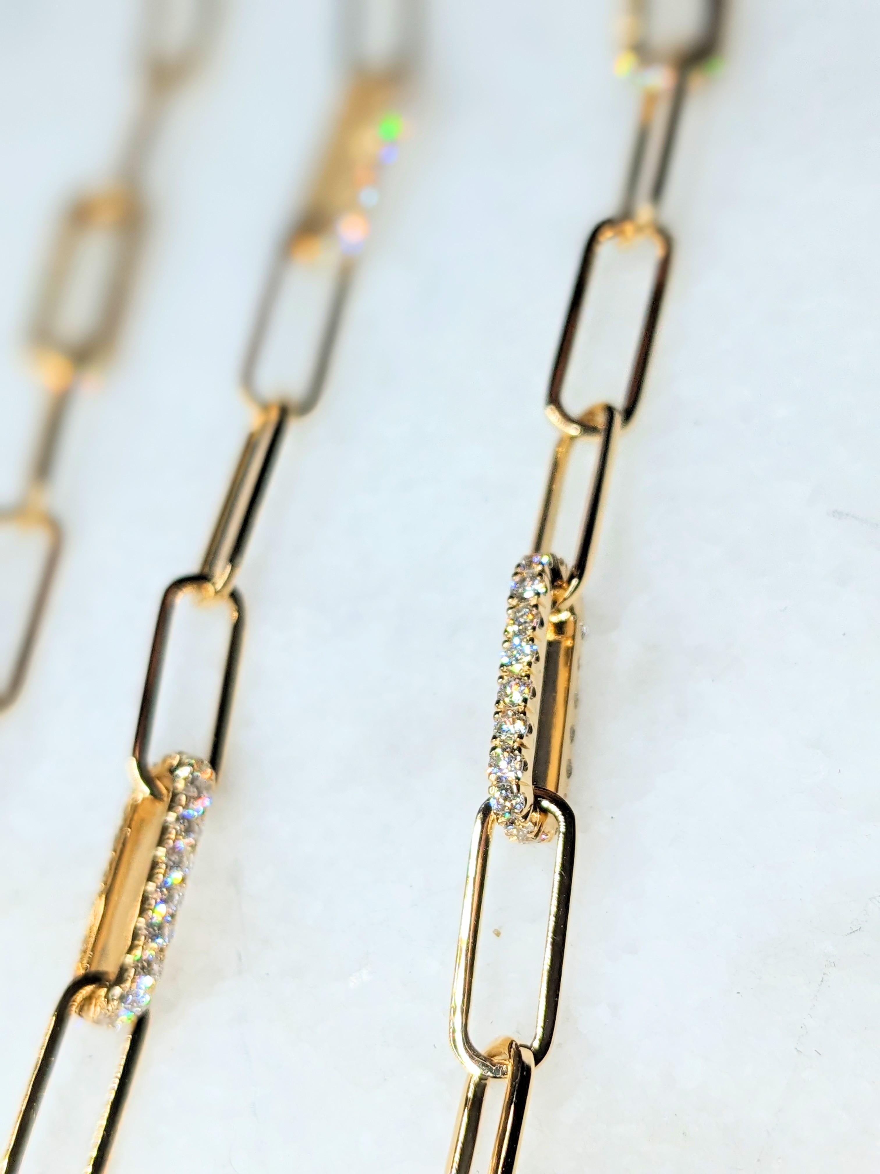 Bracciale in oro 18k e diamanti naturali da 1,72 carati con chiusura a cuore realizzata a mano in vendita 9