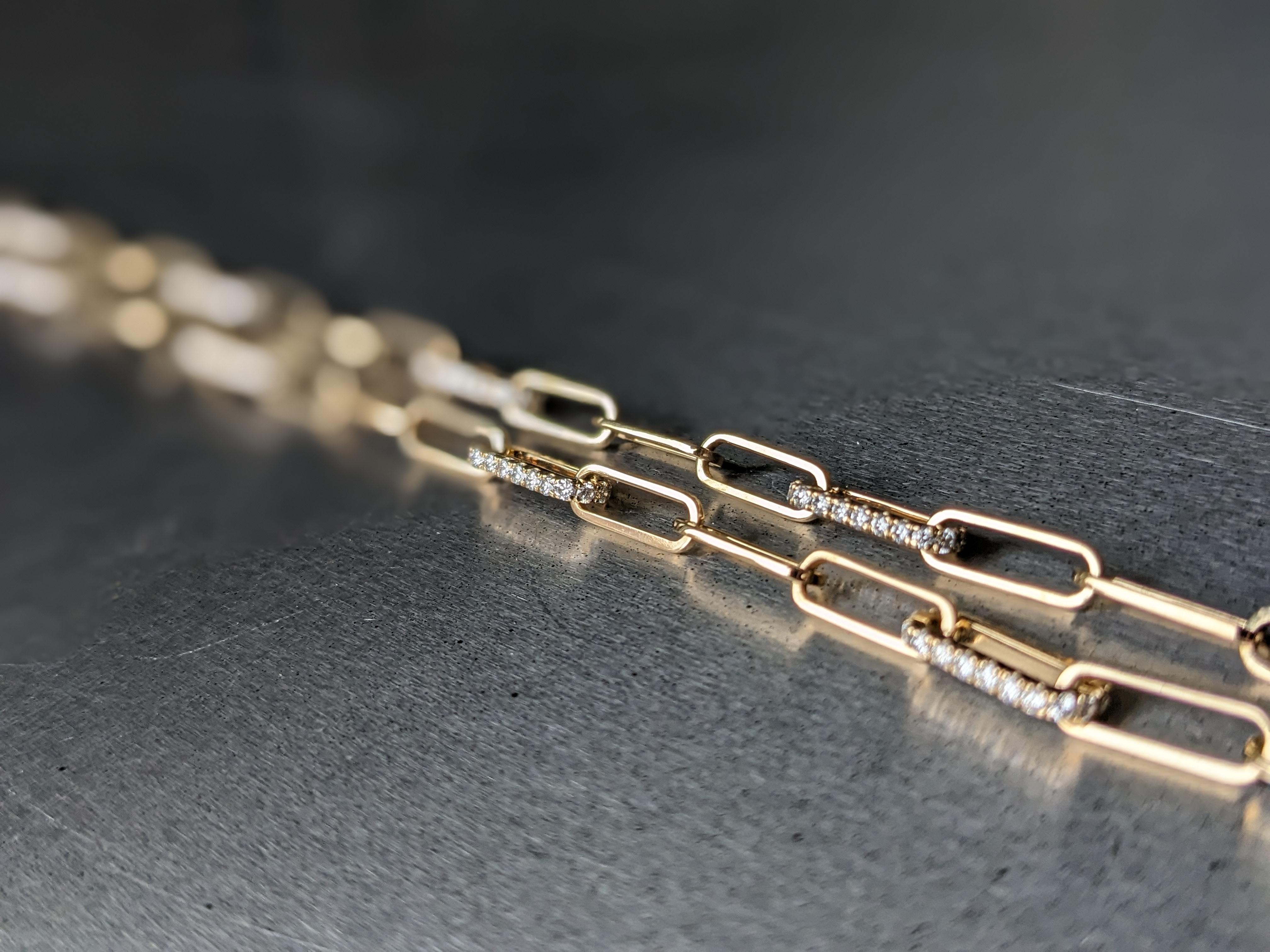 Moderno Bracciale in oro 18k e diamanti naturali da 1,72 carati con chiusura a cuore realizzata a mano in vendita