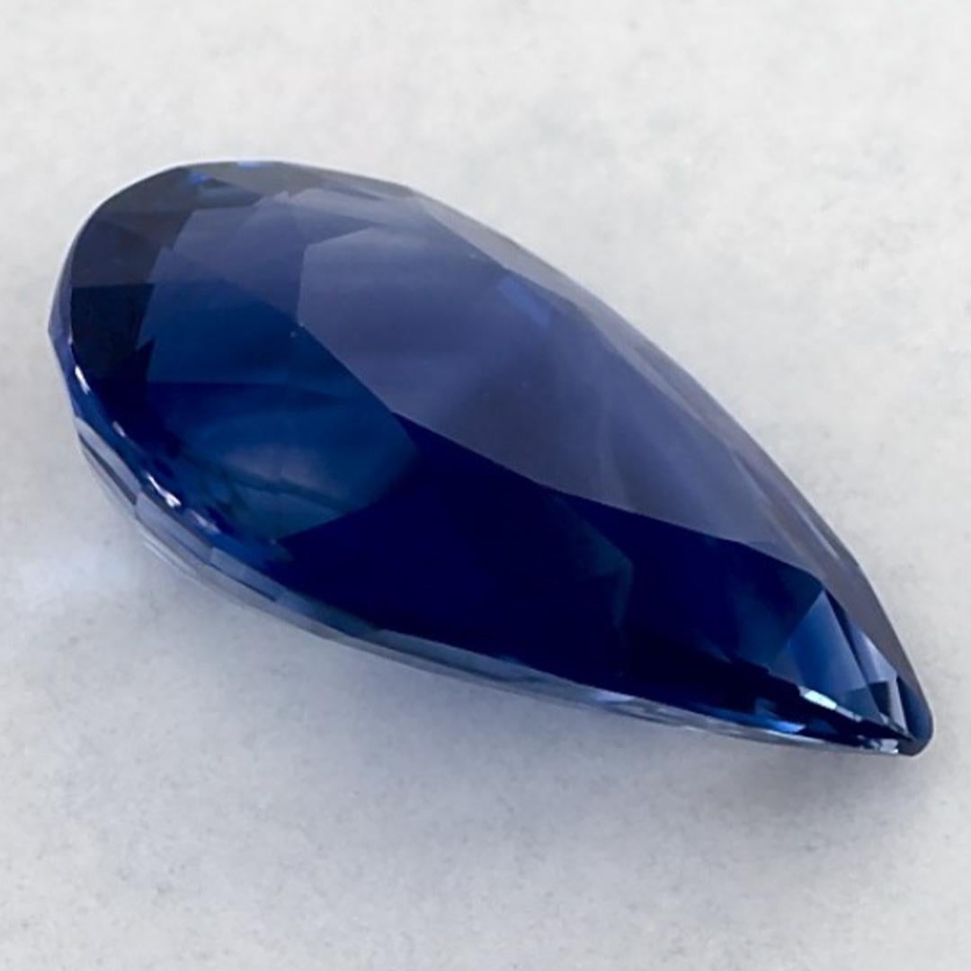 1.72 carati di zaffiro blu a forma di pera sciolto in vendita 1