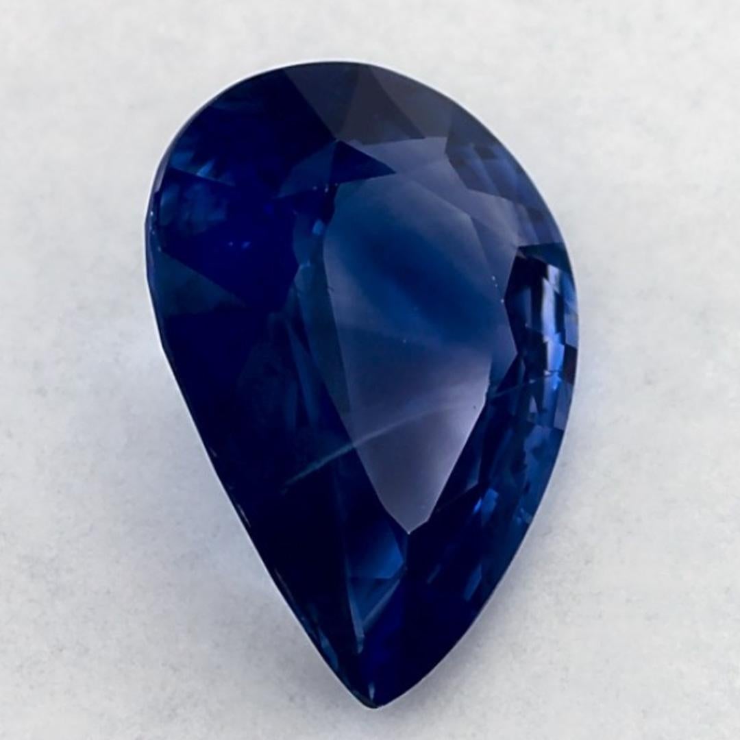 1.72 carati di zaffiro blu a forma di pera sciolto in vendita 2