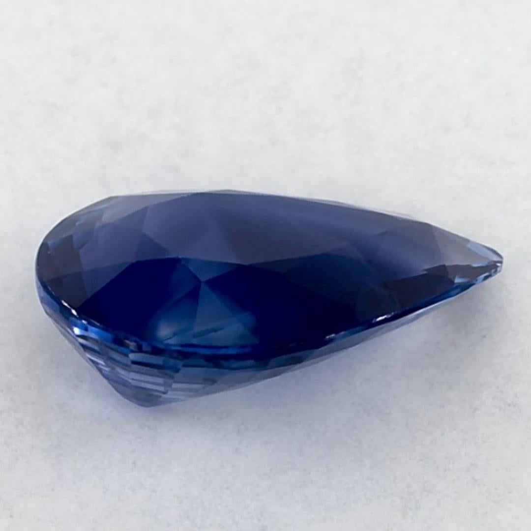 1.72 carati di zaffiro blu a forma di pera sciolto in vendita 3