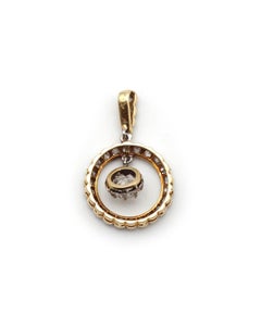 1.72 ct diamond circular Belle Epoque pendant in platinum and gold