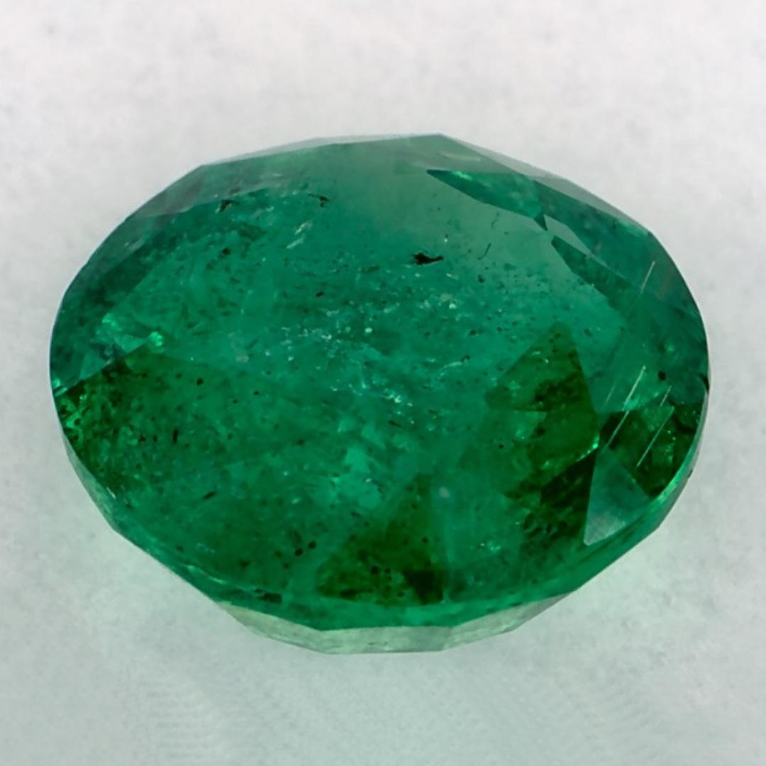 1.72 Ct Emerald Round Loose Gemstone In New Condition In Fort Lee, NJ