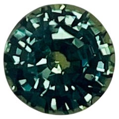 1.72 Ct Round Teal Color Sapphire (Saphir couleur sarcelle) 