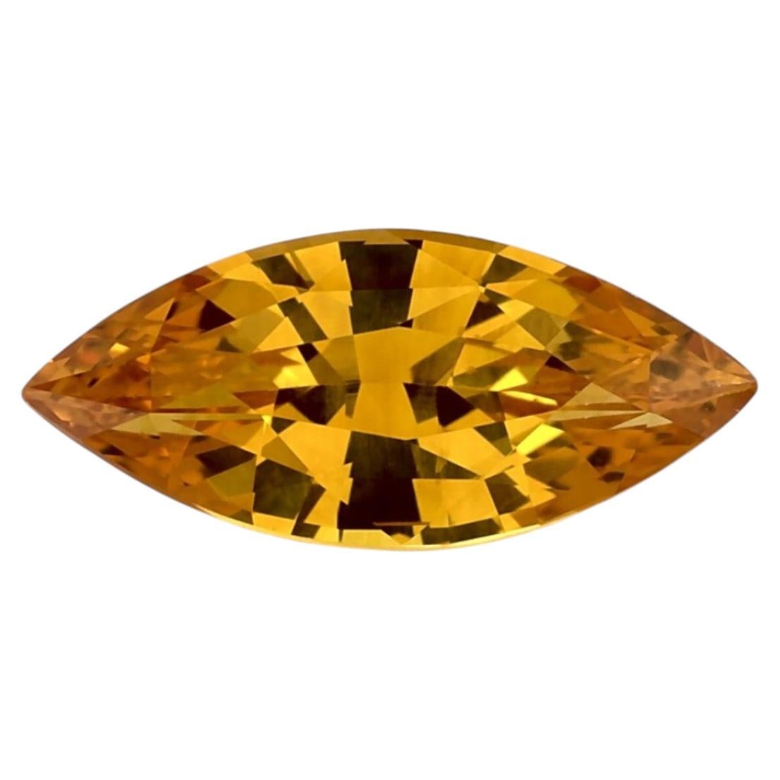 1.72 Ct Yellow Sapphire Marquise Loose Gemstone For Sale