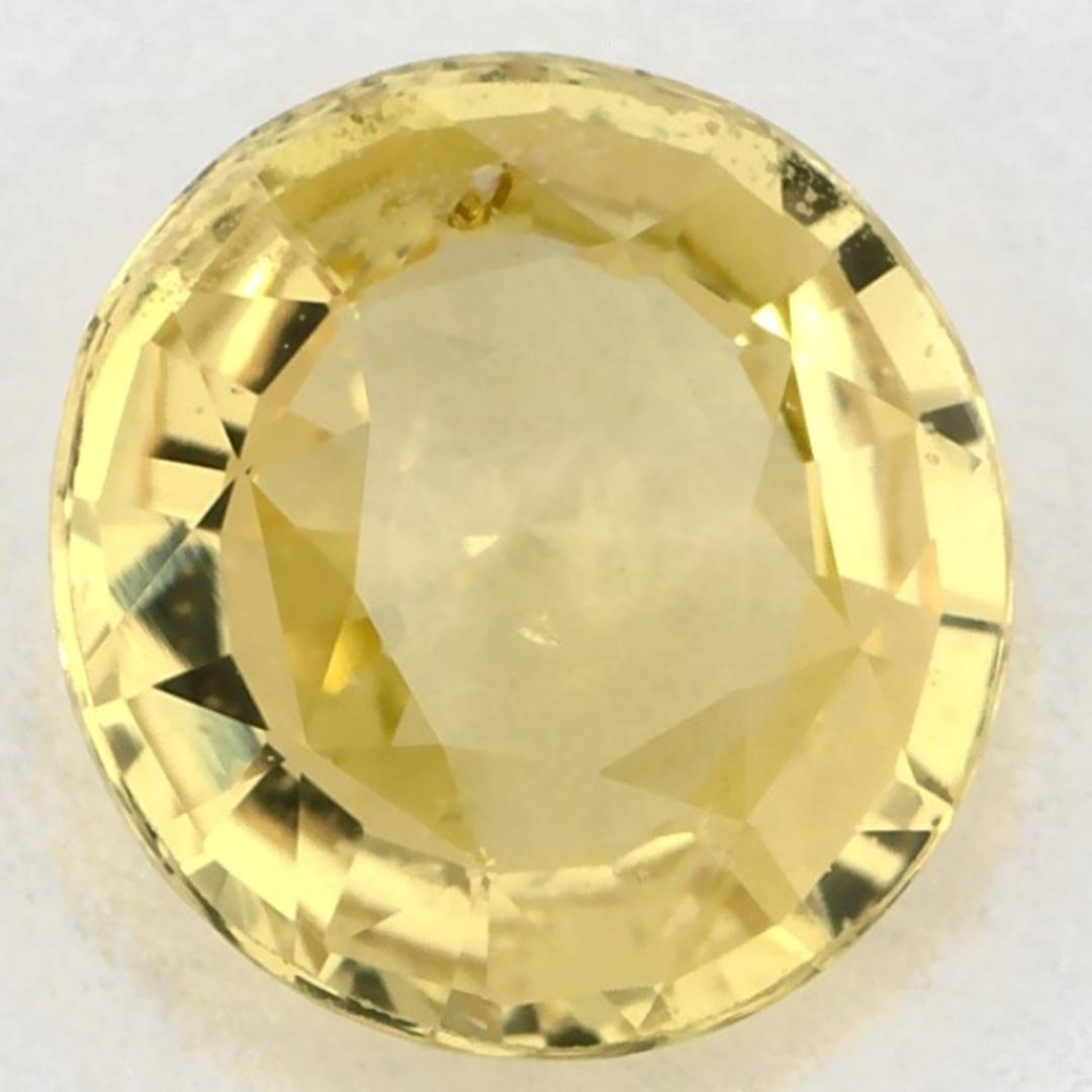 Taglio rotondo 1.72 carati di zaffiro giallo rotondo sciolto in vendita