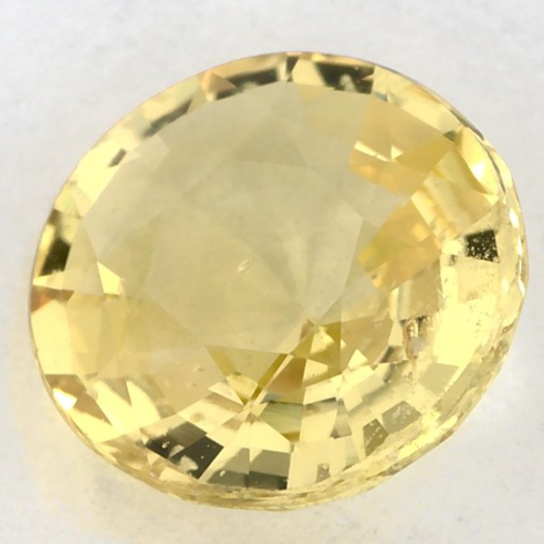 1.72 carati di zaffiro giallo rotondo sciolto in vendita 3