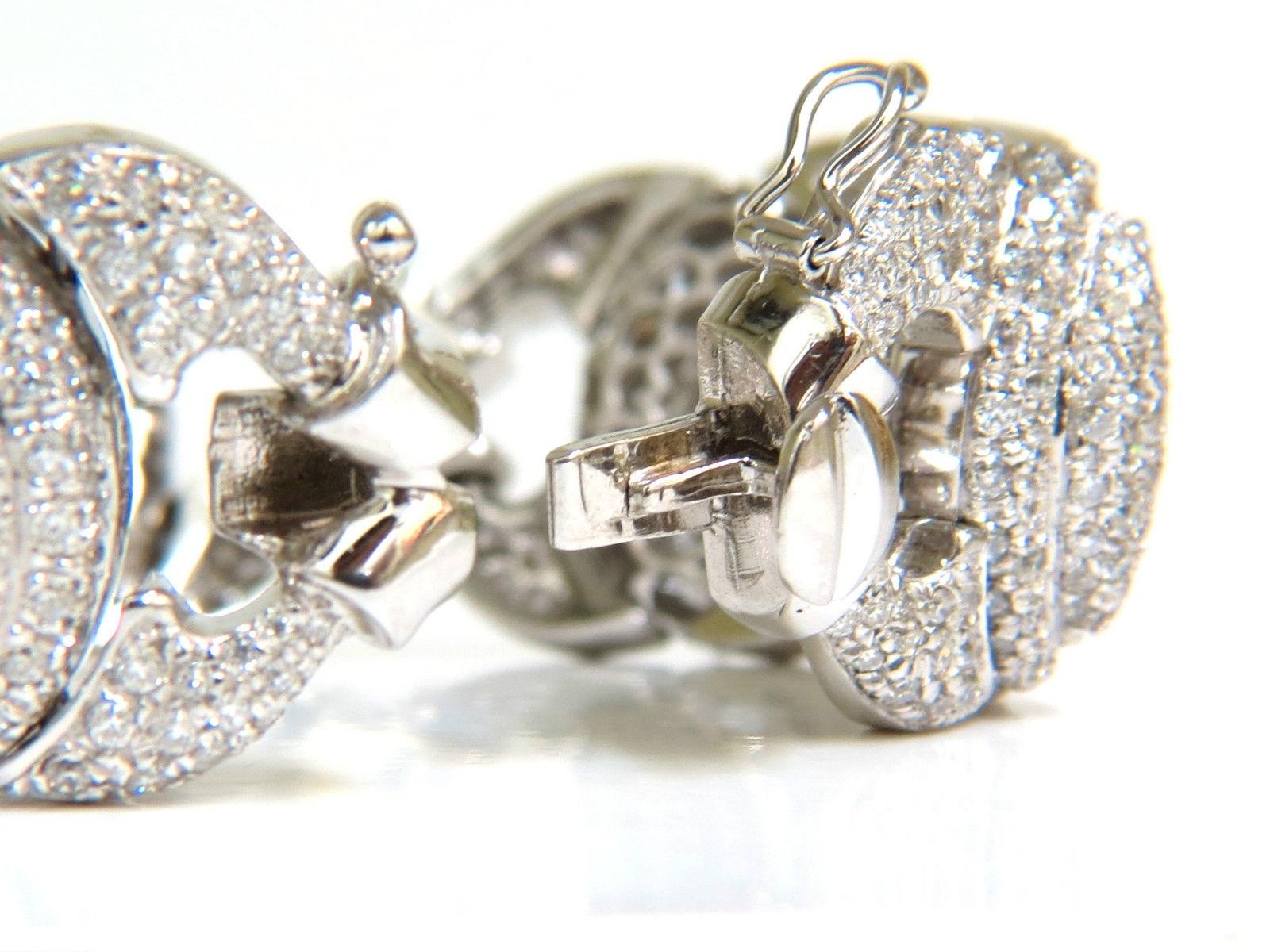 17.20 Carat Diamonds Hinge Linked Bracelet 14 Karat F/G VS Modern Deco For Sale 4