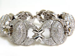 17.20 Carat Diamonds Hinge Linked Bracelet 14 Karat F/G VS Modern Deco