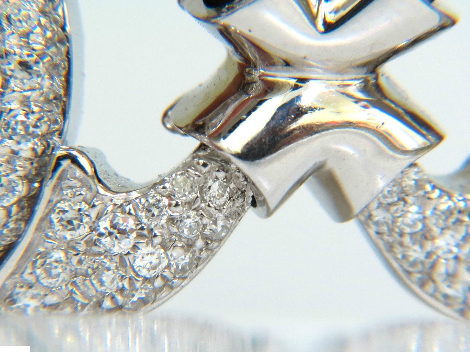 Pulsera eslabonada con bisagra de diamantes de 17,20 quilates 14 quilates F/G VS Modern Deco en venta 3
