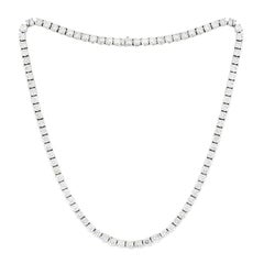 17.20 Carat Ideal Diamond Tennis Necklace