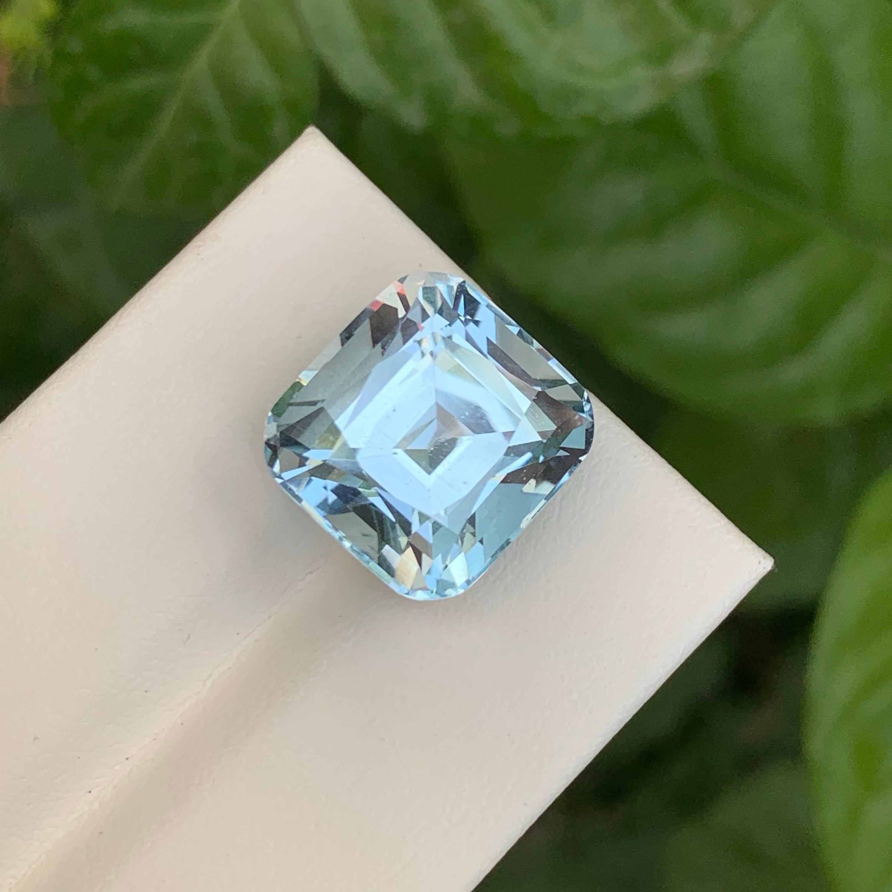 17,20 Karat Loser Himmelblauer Topas Stein Kissenschliff Natürlicher Afrikanischer Edelstein im Angebot 5