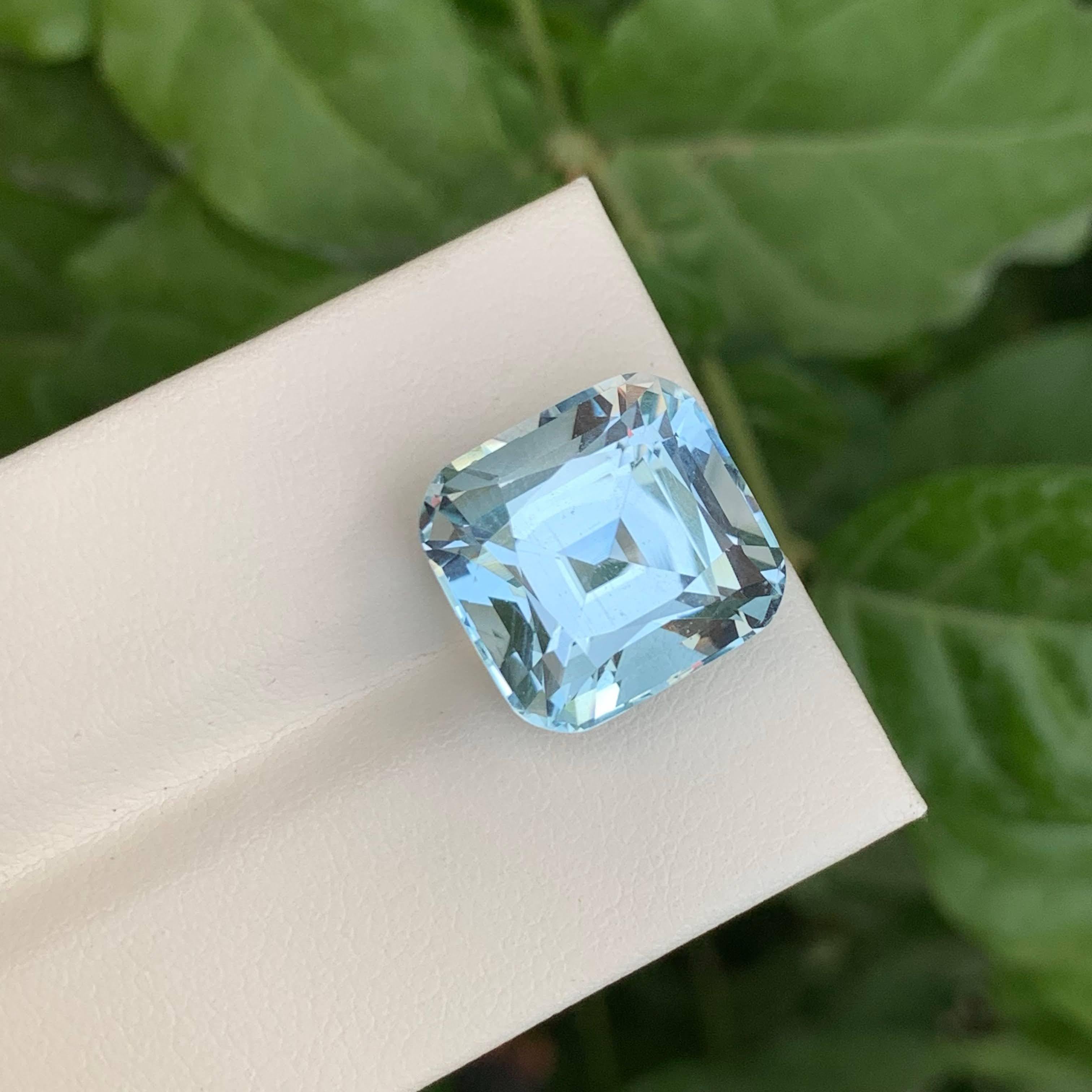 17,20 Karat Loser Himmelblauer Topas Stein Kissenschliff Natürlicher Afrikanischer Edelstein im Angebot 7