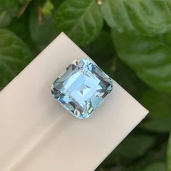 17.20 Carat Loose Sky Blue Topaz Stone Cushion Cut Natural African Gemstone