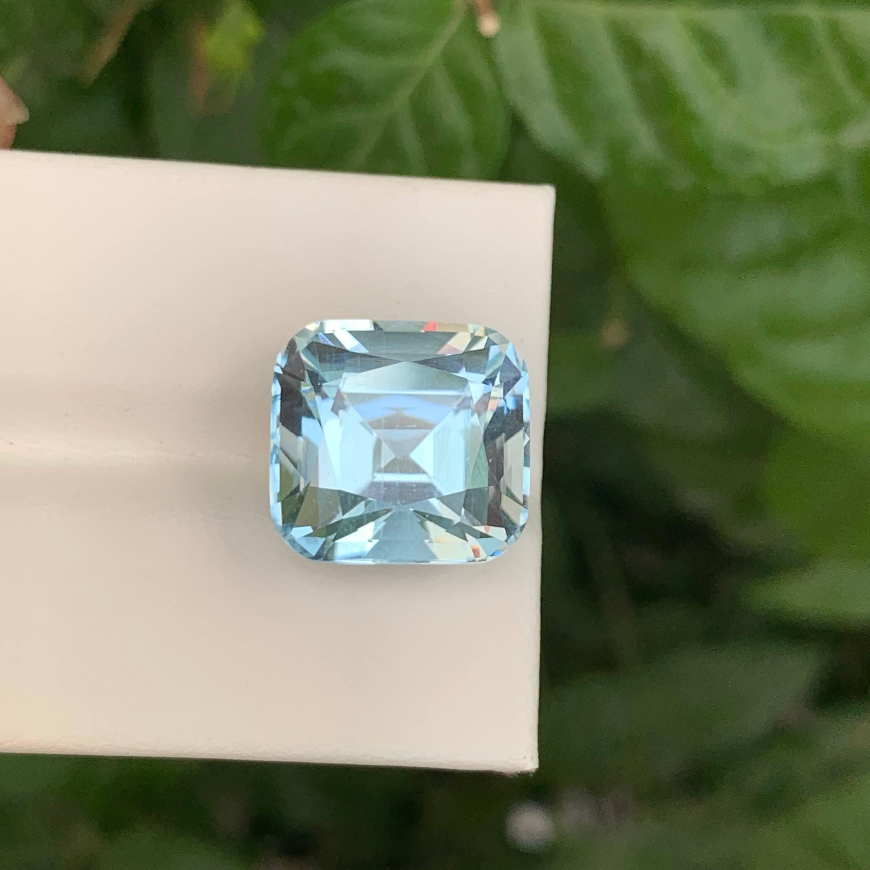 17,20 Karat Loser Himmelblauer Topas Stein Kissenschliff Natürlicher Afrikanischer Edelstein im Angebot 1