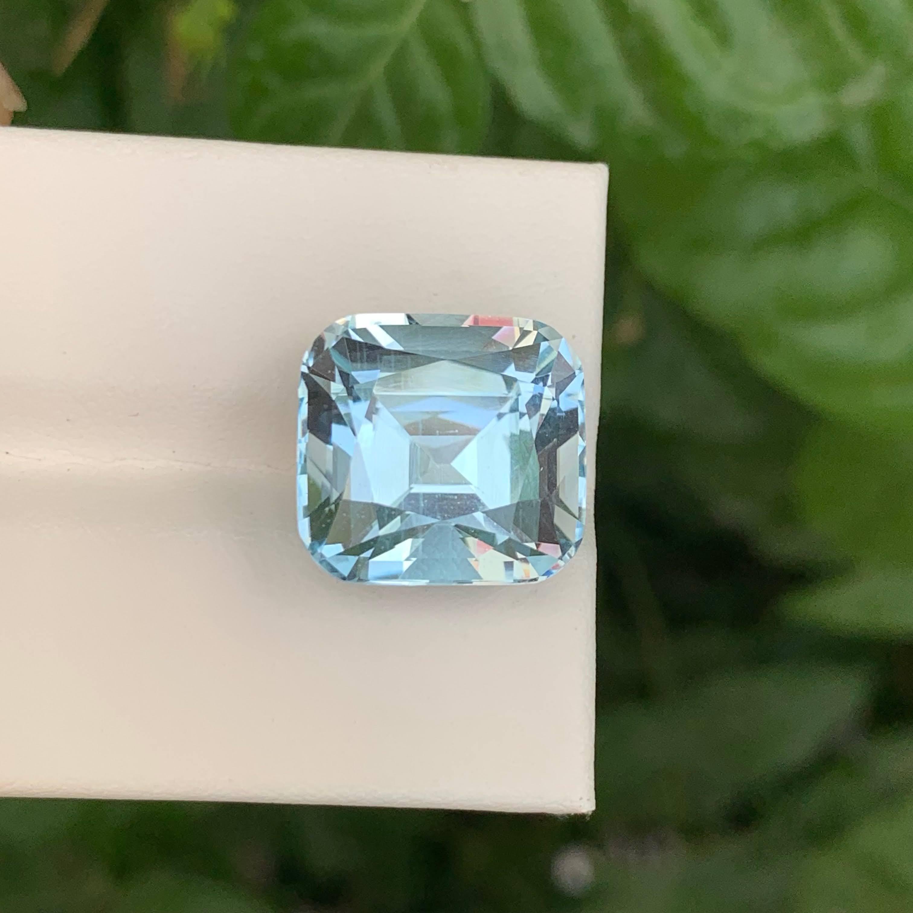 17,20 Karat Loser Himmelblauer Topas Stein Kissenschliff Natürlicher Afrikanischer Edelstein im Angebot 2