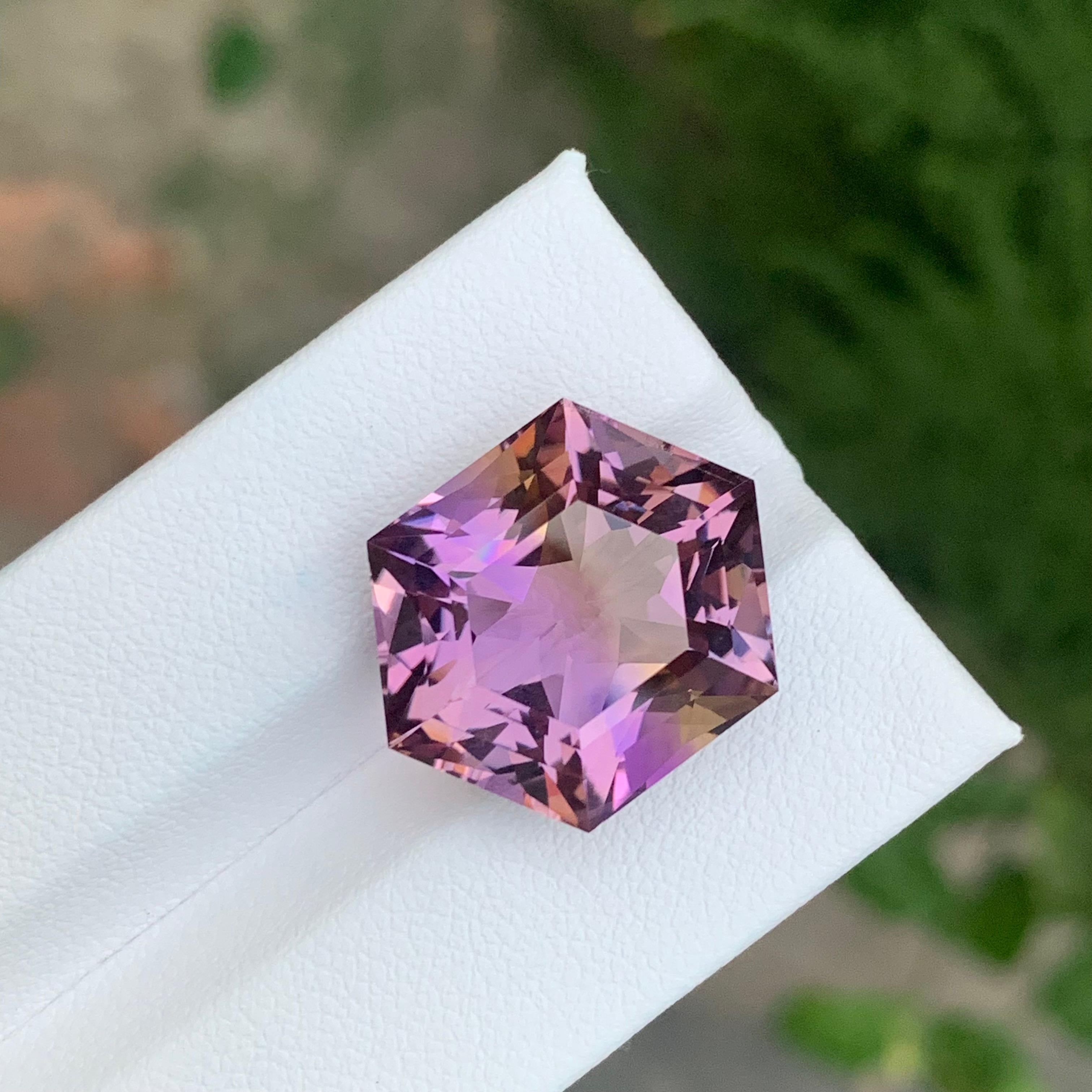 Pierre précieuse naturelle non sertie Ametrine taille hexagonale de 17.20 carats en vente 1