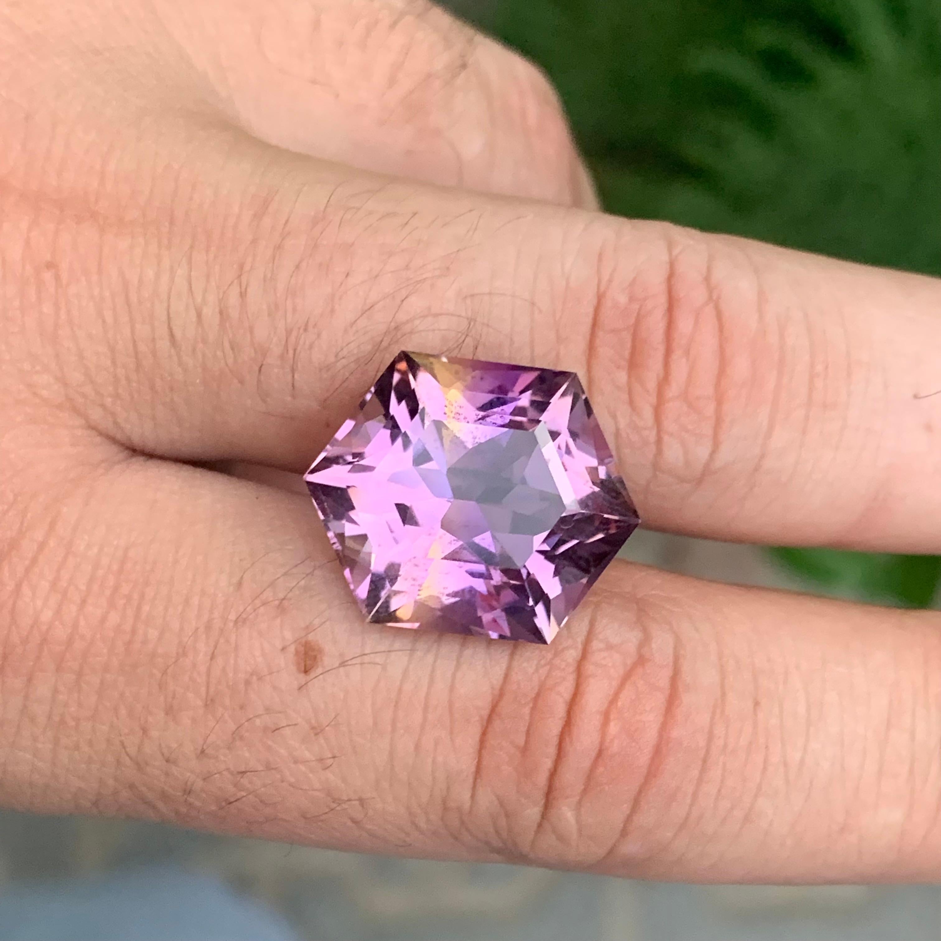 Pierre précieuse naturelle non sertie Ametrine taille hexagonale de 17.20 carats en vente 2