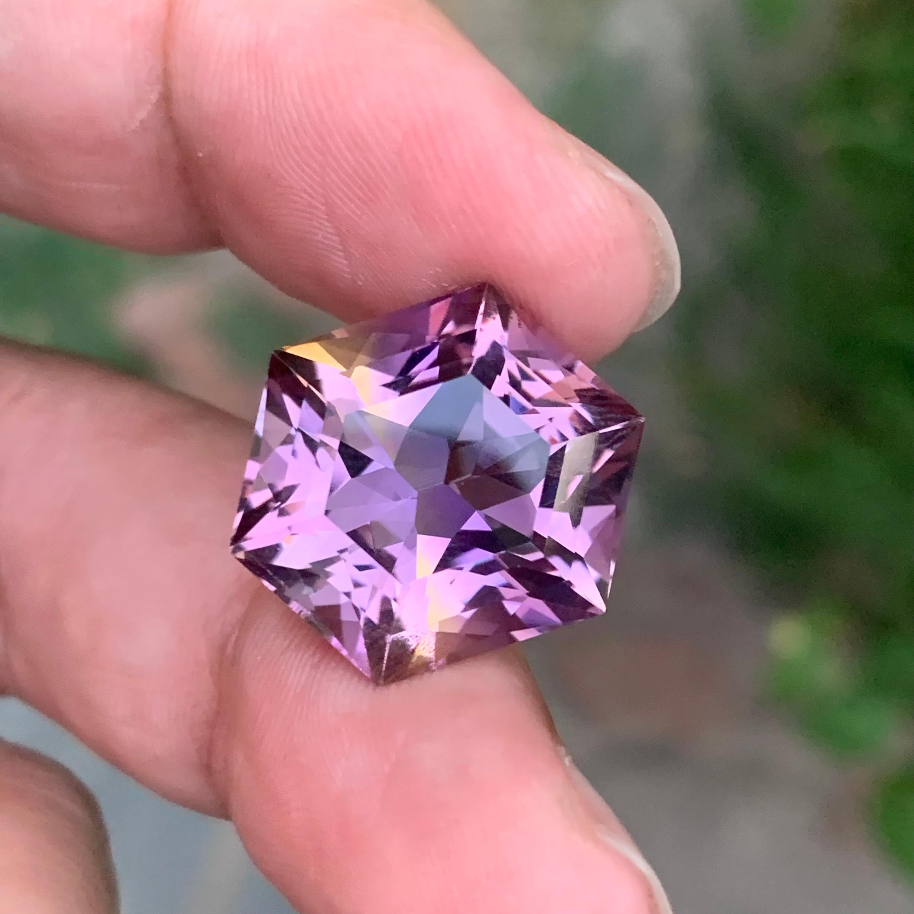 Pierre précieuse naturelle non sertie Ametrine taille hexagonale de 17.20 carats en vente 3