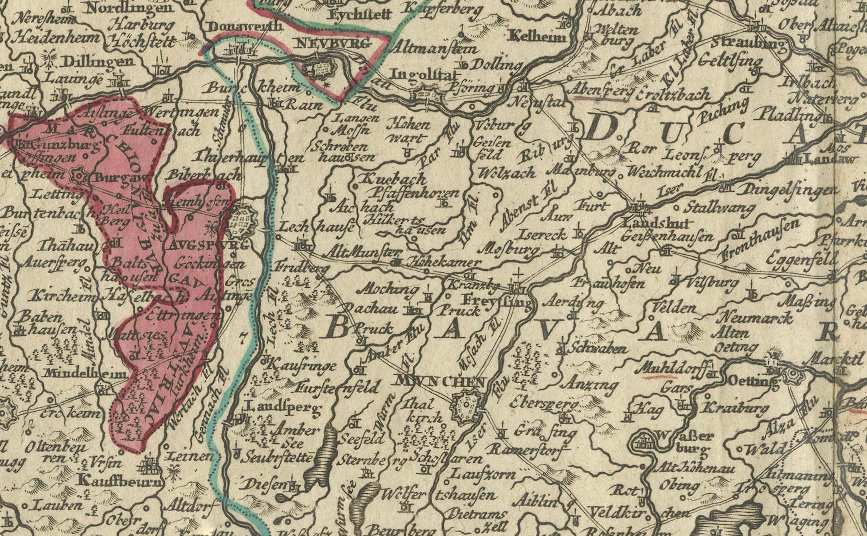 1720 Johann Baptist Homann Map of the Austrian Circle and Surrounding Regions For Sale 1