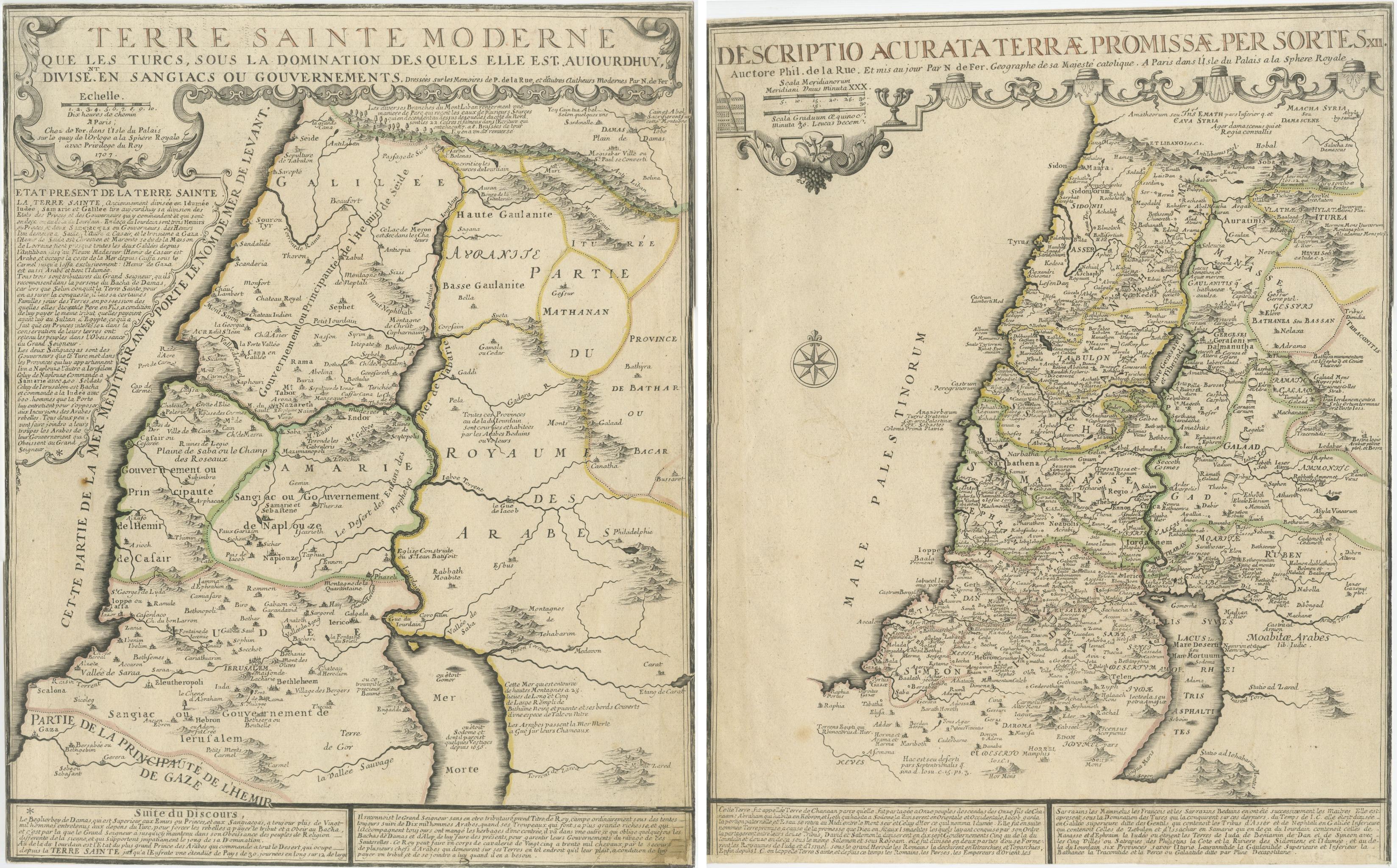 1720 Cartes de la Lande : Anciennes et modernes par De Fer et Danet en vente 2