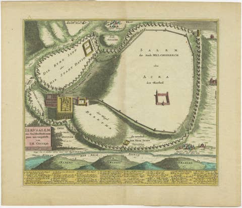 1720 Weigel Engraving of Jerusalem: A Biblical View from Josephus' Perspective