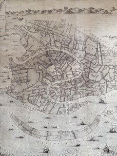 1722 Antique Map of Venice by Petrus van der Aa, Detailed Paper