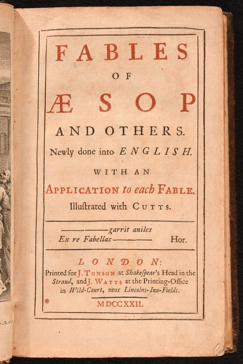 Britannico 1722 Favole di Esopo e altri in vendita