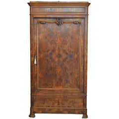Louis Philippe Wardrobe in Dark Walnut and French Walnut Briar, 1830
