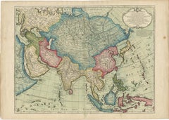 1723 Antique Map of Asia – Carte d’Asie by Guillaume Delisle, Paris