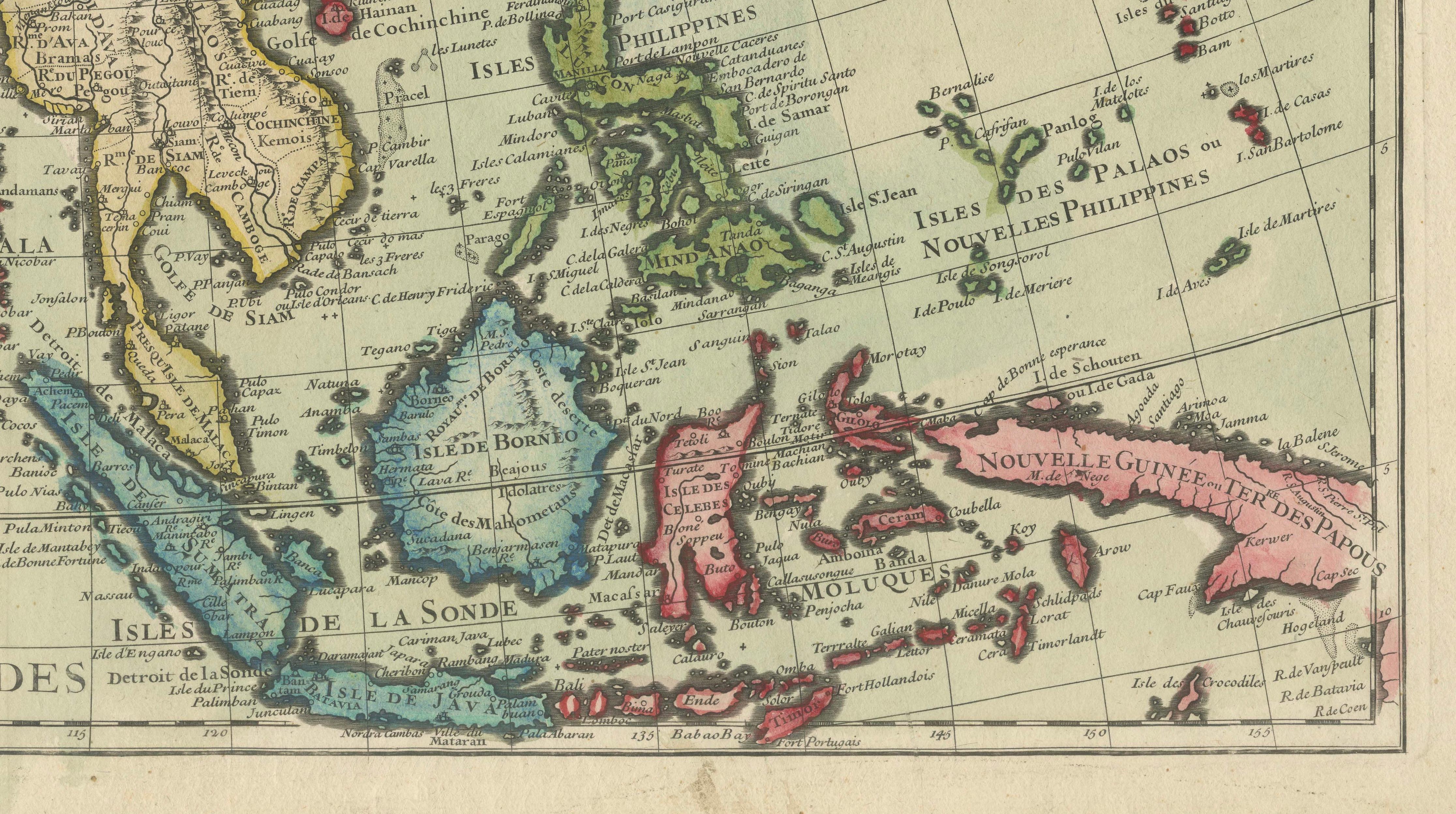 1723 Antique Map of Asia – Carte d’Asie by Guillaume Delisle, Paris In Good Condition For Sale In Langweer, NL