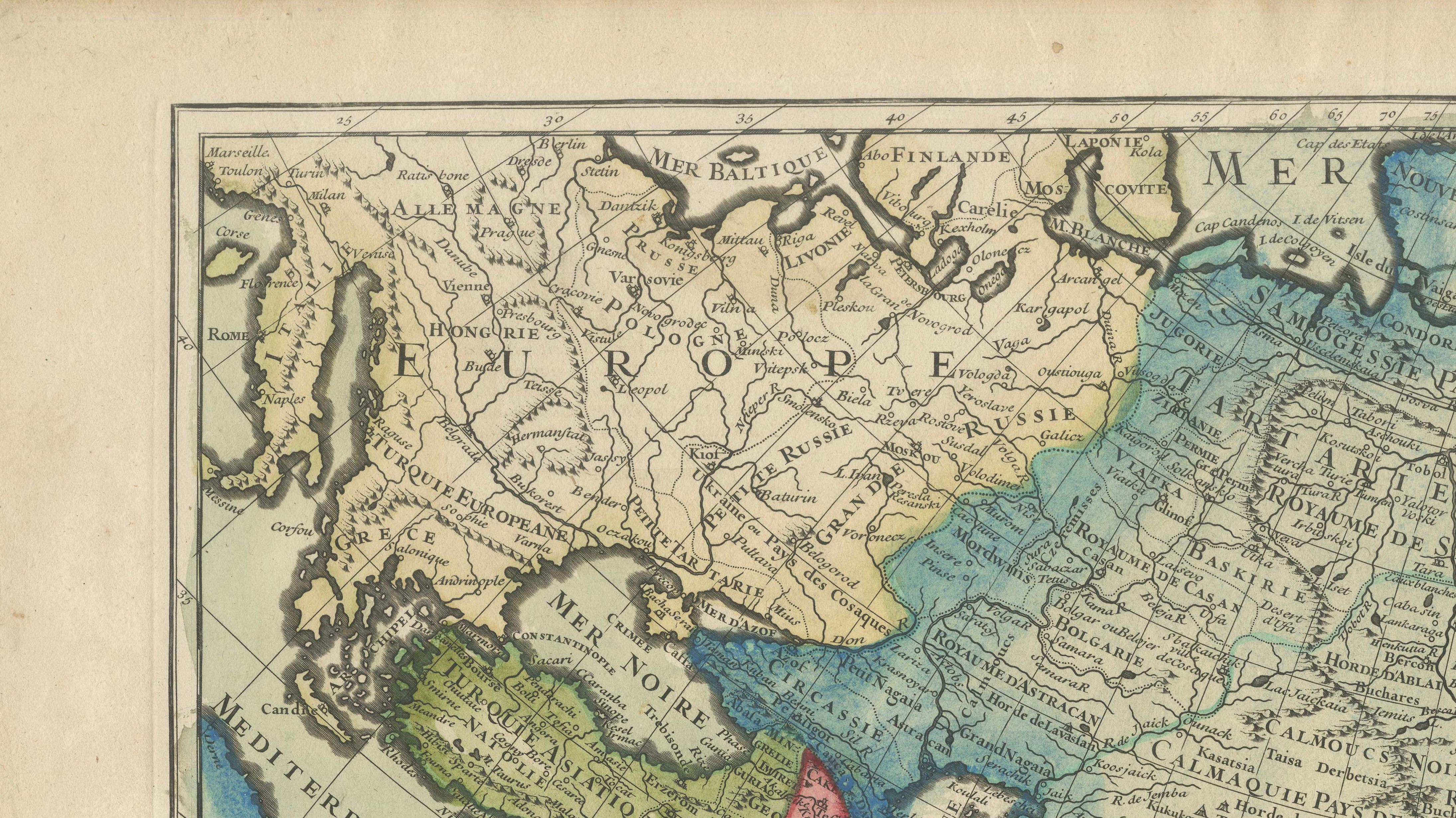 1723 Antique Map of Asia – Carte d’Asie by Guillaume Delisle, Paris For Sale 1