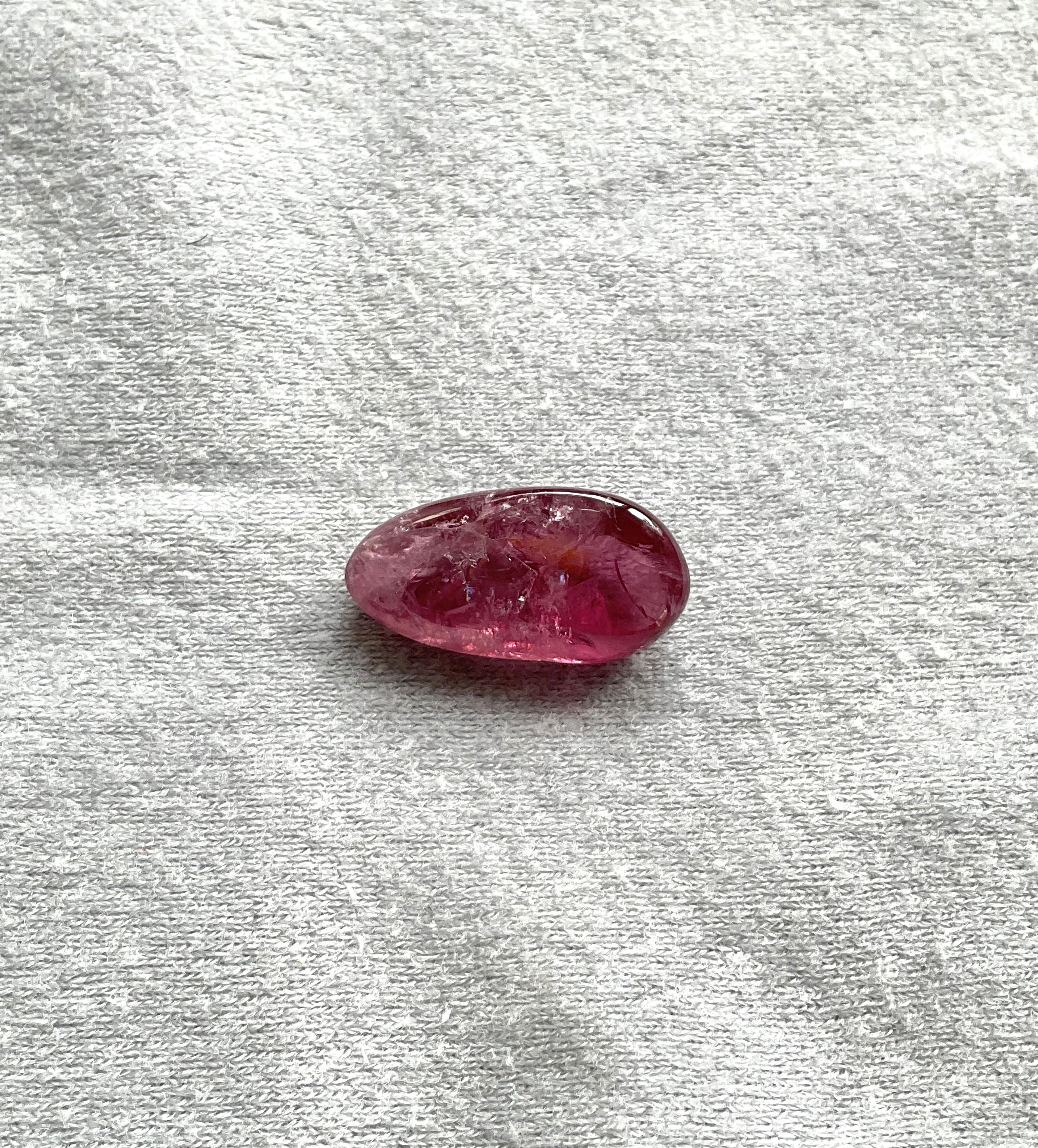 17.24 Carat Burmese Spinel Tumbled Plain No-Heat Fine Jewelry Natural Gemstone In New Condition For Sale In Jaipur, RJ