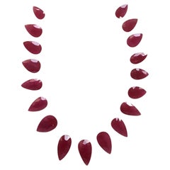 172.43 Carats Ruby Mozambique Pear Faceted Cut stone Layout Heated Natural Gem