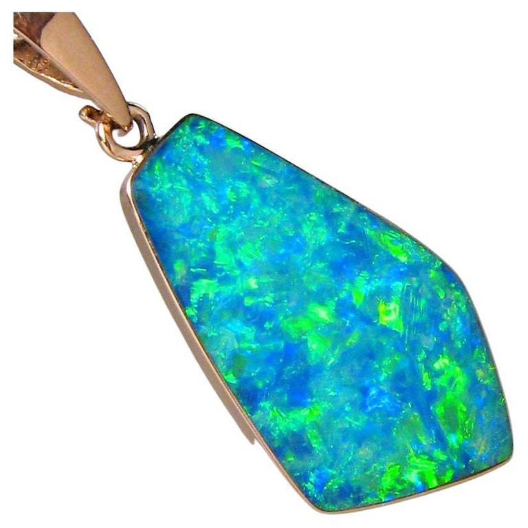 Australian  opal pendant Sterling silver opal pendant Opal pendant in silver Custom design Natural stone Color flash