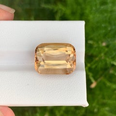 17.25 Carat Natural Loose Golden Topaz Stone Cushion Cut Pakistani Gemstone