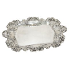 17.25 in - Sterling Silver Theodore B. Starr Antique Floral Scroll Platter