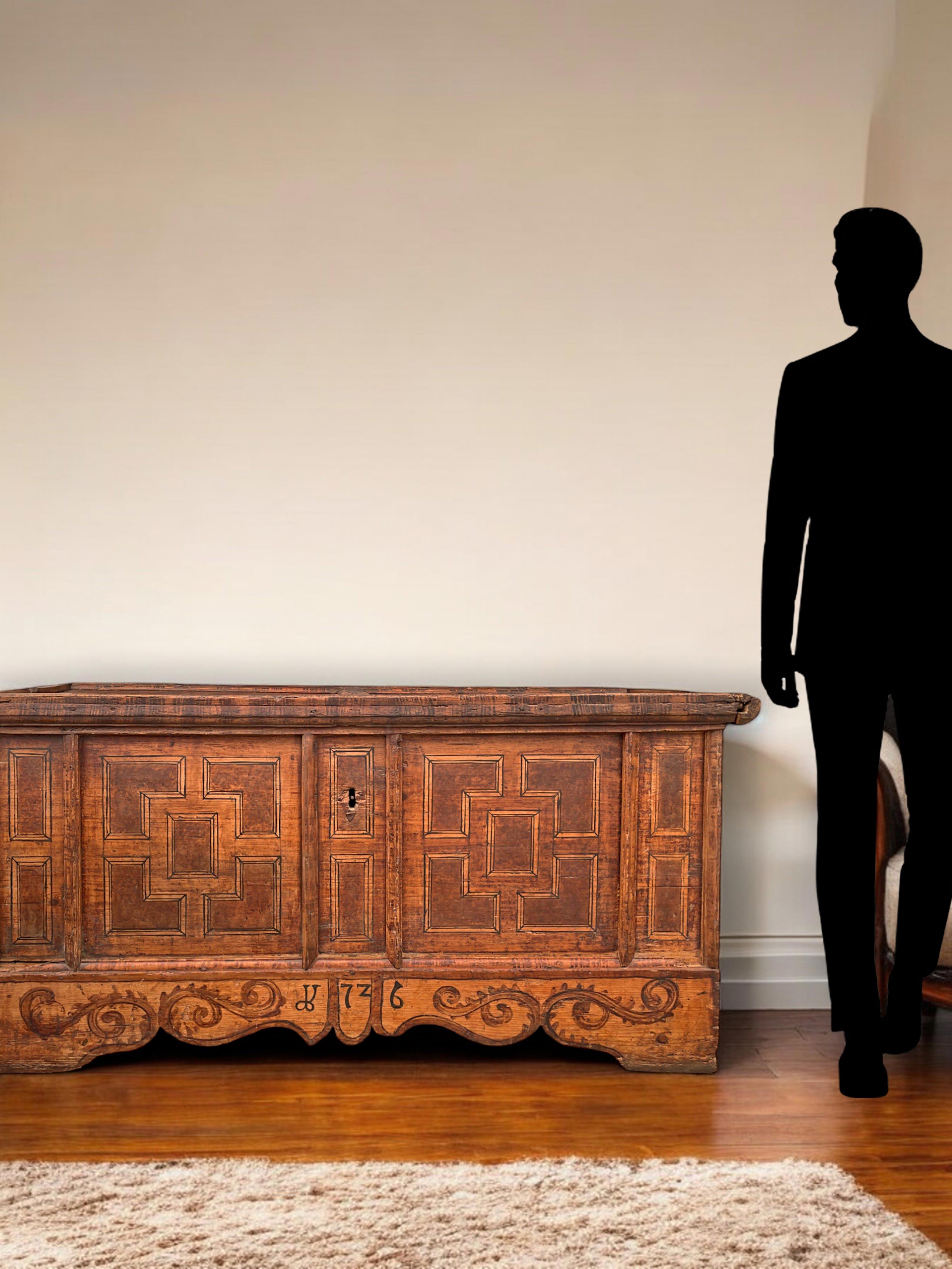 1726 Brown Painted Alpine Chest 6
