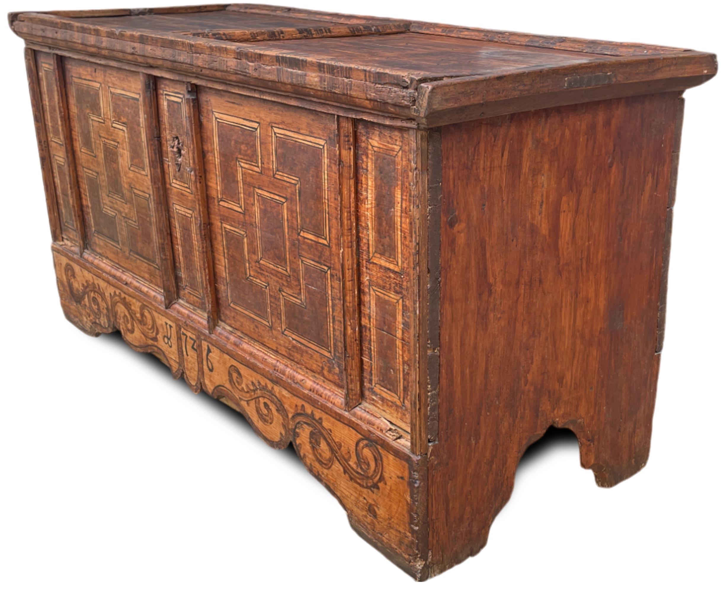 1726 Brown Painted Alpine Chest 10