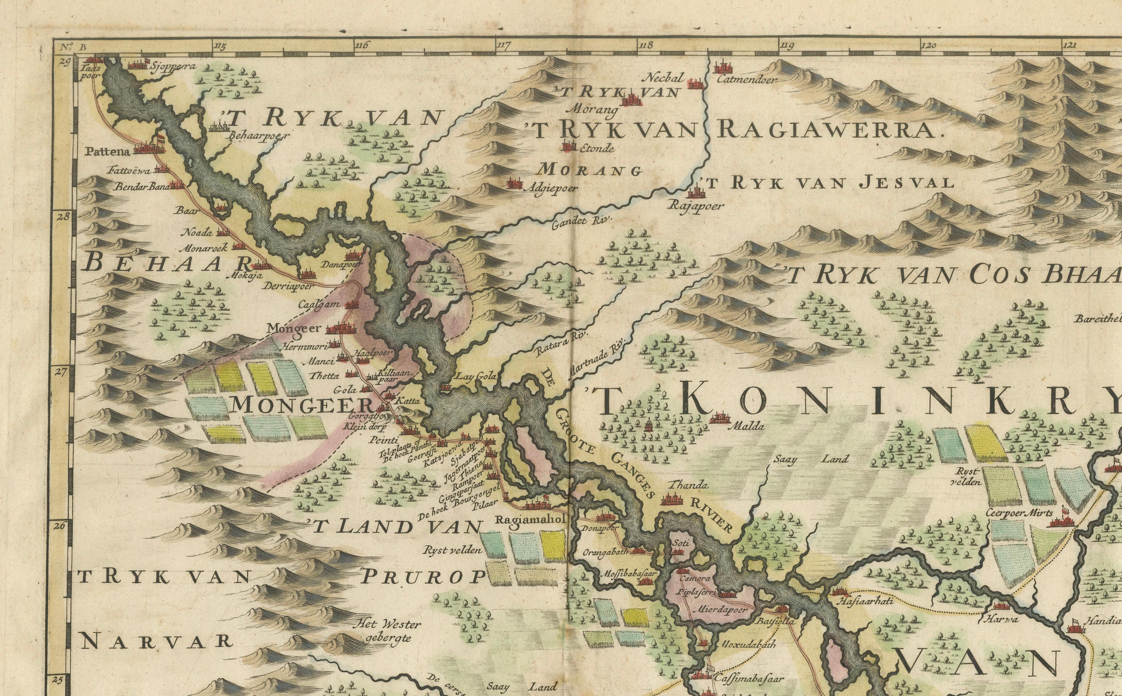 1726 Map of Bengal by Van der Aa after Valentijn – Dutch East Indies For Sale 1