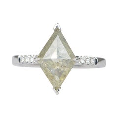 1.72ct Kite Salt and Pepper Diamond 14K White Gold Engagement Ring AD1686-57