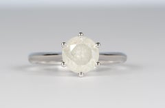 1.72ct Opalescent Fancy White Diamond 14K White Gold Engagement Ring