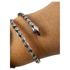 Bracelet serpent en rubis et diamants de 1,72ct